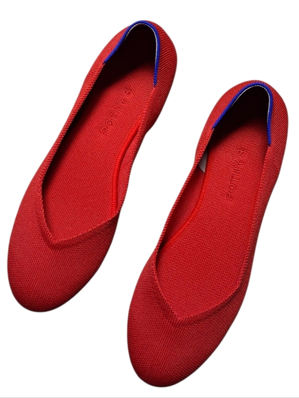 Rothys Scooter Red The Flats Comfort Ballet Shoe Classic Round Toe Size 10 - Picture 2 of 5